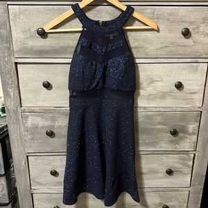 Shear sparkly mini dress